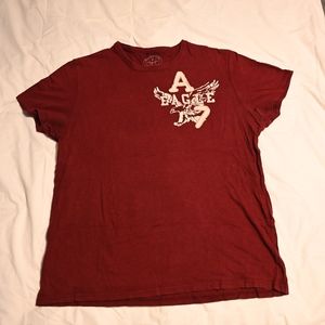 American Eagle Burgundy Graphic Tee